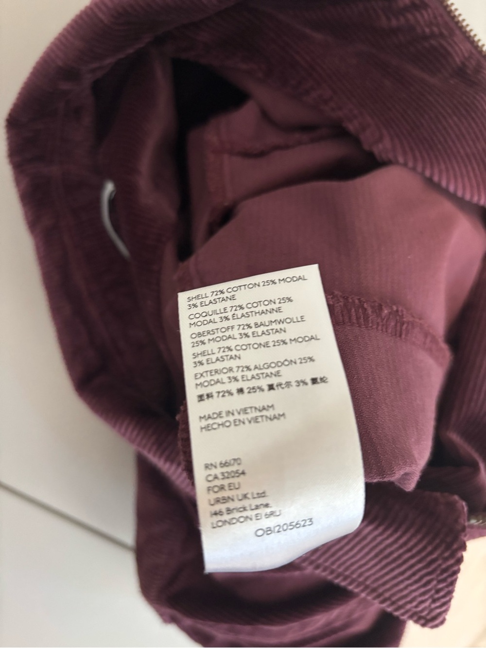 Urban Outfitters Plum Velvet Zip Jumpsuit - Picture 6 of 6